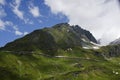 Big green Austrian mountain in the alps