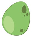 A green dinosaur egg, vector or color illustration Royalty Free Stock Photo