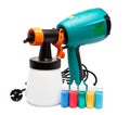 The big green electrical spray gun for coloration