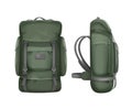 Big green travel backpack