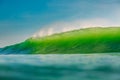 Big green wave in ocean. Breaking wave Royalty Free Stock Photo