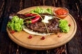 A big grilled steak Royalty Free Stock Photo