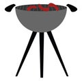 Big griller , vector or color illustration