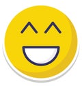 big grin, laugh Vector Isolated Icon which can easily modify or edit Royalty Free Stock Photo