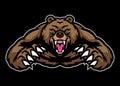 Big Grizzly Bear Mascot Logo Royalty Free Stock Photo