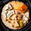 Big group of cheeses Royalty Free Stock Photo