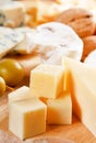 Big group of cheeses Royalty Free Stock Photo