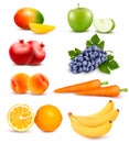 Big group of different fruit and vegetables. Royalty Free Stock Photo