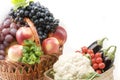 Big group of vegetable and fruit food objects Royalty Free Stock Photo