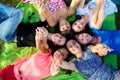 Big group of young girls Royalty Free Stock Photo