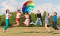 Big group of young girls Royalty Free Stock Photo