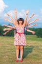 Big group of young girls Royalty Free Stock Photo