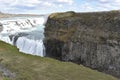 The big Gullfoss Waterfall near Reykjavik at the Golden Circle in Iceland Royalty Free Stock Photo