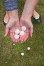 Big Hail after hailstorm Royalty Free Stock Photo