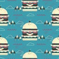 Big hamburger flat design Royalty Free Stock Photo