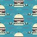 Big hamburger flat design