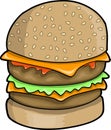 Big Hamburger Vector Illustration