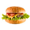 Big hamburger on white background7