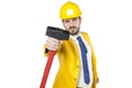 Big hammer in the hands of the investor Royalty Free Stock Photo