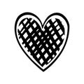 Big black hand drawn heart Royalty Free Stock Photo