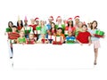 Big Happy Family Celebrating Christmas Togetherness Royalty Free Stock Photo