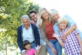 Big happy family enjoying spending time together Royalty Free Stock Photo