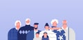 Big happy family people character set isolated