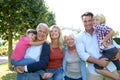Big happy family spending good time together Royalty Free Stock Photo