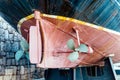 Propeller and Rudder on a ship called Huricane in Rijeka.