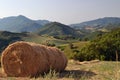 Big hay pack on a meadow Royalty Free Stock Photo