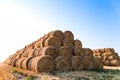 Big haystack at field