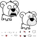 Big head baby polar bear cartoon expressions collection