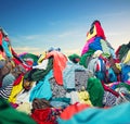 Big heap of colorful clothes