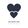 big heart and little heart icon on white background. Simple element illustration from Shapes concept