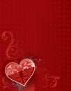 Big heart red valentine background