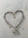 Big heart in the sand Royalty Free Stock Photo