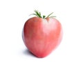 Big heart shaped tomato isolated on white Royalty Free Stock Photo