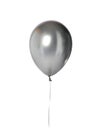 Big helium inflatable latex clear silver balloon for decorations on birthday wedding corporative party isolated on white