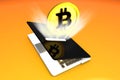 Bitcoin, Light Absortion Money Laptop