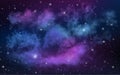 Big high resolution deep space intergalactic panorama with stars, stardust, supernova, interstellar clouds, milky way