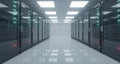 Big High Tech Server Data Center With Reflective Floor And A Lot Royalty Free Stock Photo