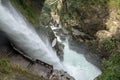 Magnificent waterfall called Pailon del Diablo Devil`s Cauldron in Banos, Ecuador