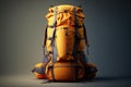 Big hiking and trekking backpack isolated on background. ai generative Royalty Free Stock Photo