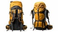 Big hiking and trekking backpack isolated. Generative AI Royalty Free Stock Photo