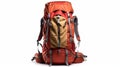 Big hiking and trekking backpack isolated. Generative AI Royalty Free Stock Photo