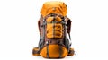 Big hiking and trekking backpack isolated. Generative AI