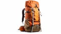 Big hiking and trekking backpack isolated. Generative AI Royalty Free Stock Photo