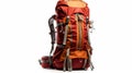 Big hiking and trekking backpack isolated. Generative AI Royalty Free Stock Photo