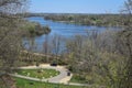 Big Hill Park Scenic Overlook of Rock River, Beloit, WI Royalty Free Stock Photo