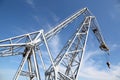 Big hoisting crane with hook Royalty Free Stock Photo